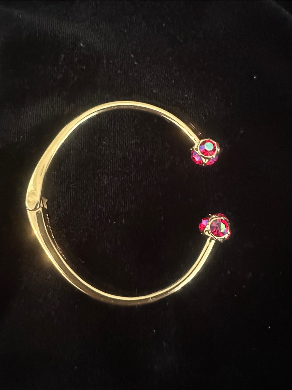 Kate Spade Lady Marmelade Pink Purple Crystal Open Cuff Bracelet - Picture 7 of 9